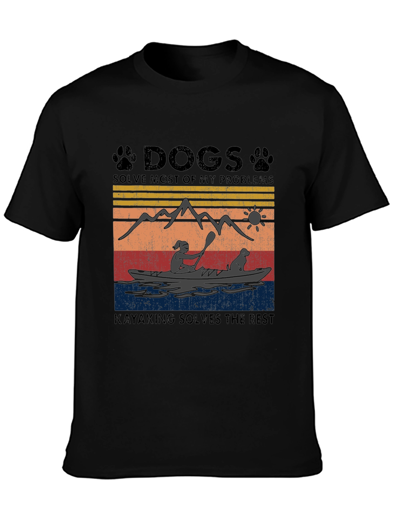 Dogs and Kayaking Solve My Problems T-Shirt