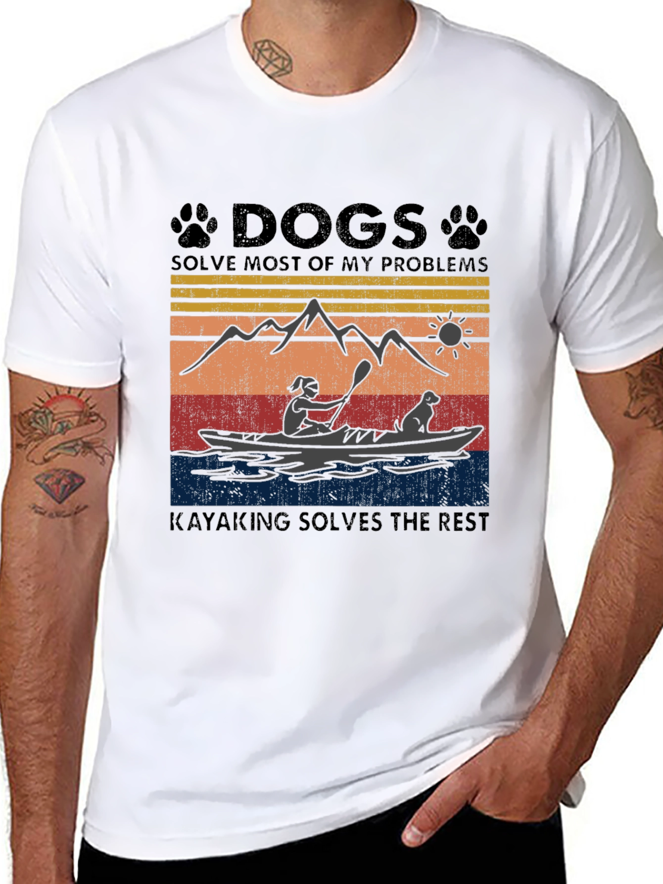 Dogs and Kayaking Solve My Problems T-Shirt