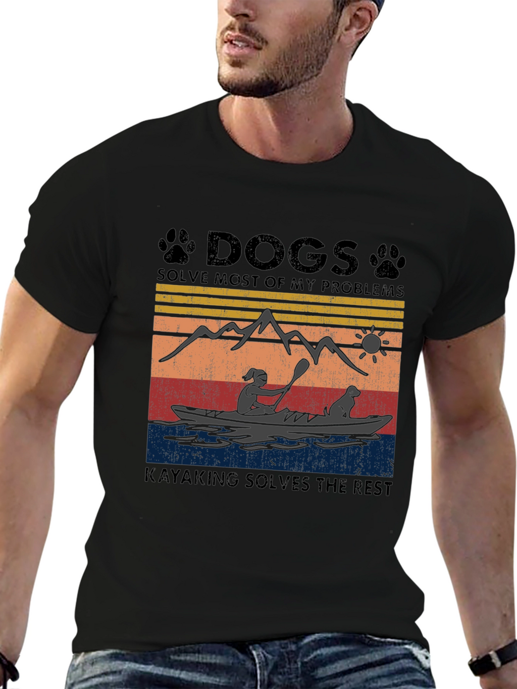 Dogs and Kayaking Solve My Problems T-Shirt