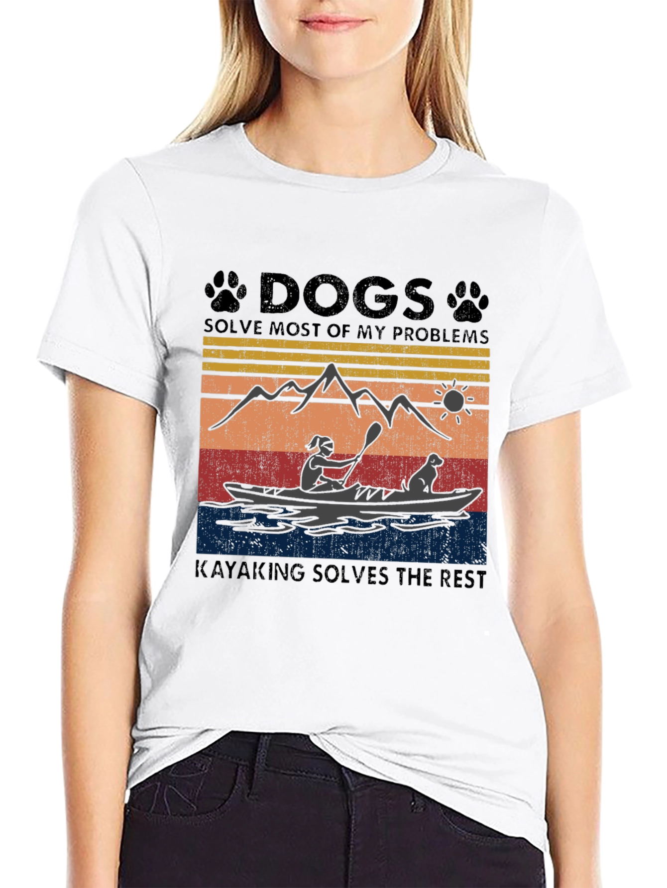 Dogs and Kayaking Solve My Problems T-Shirt