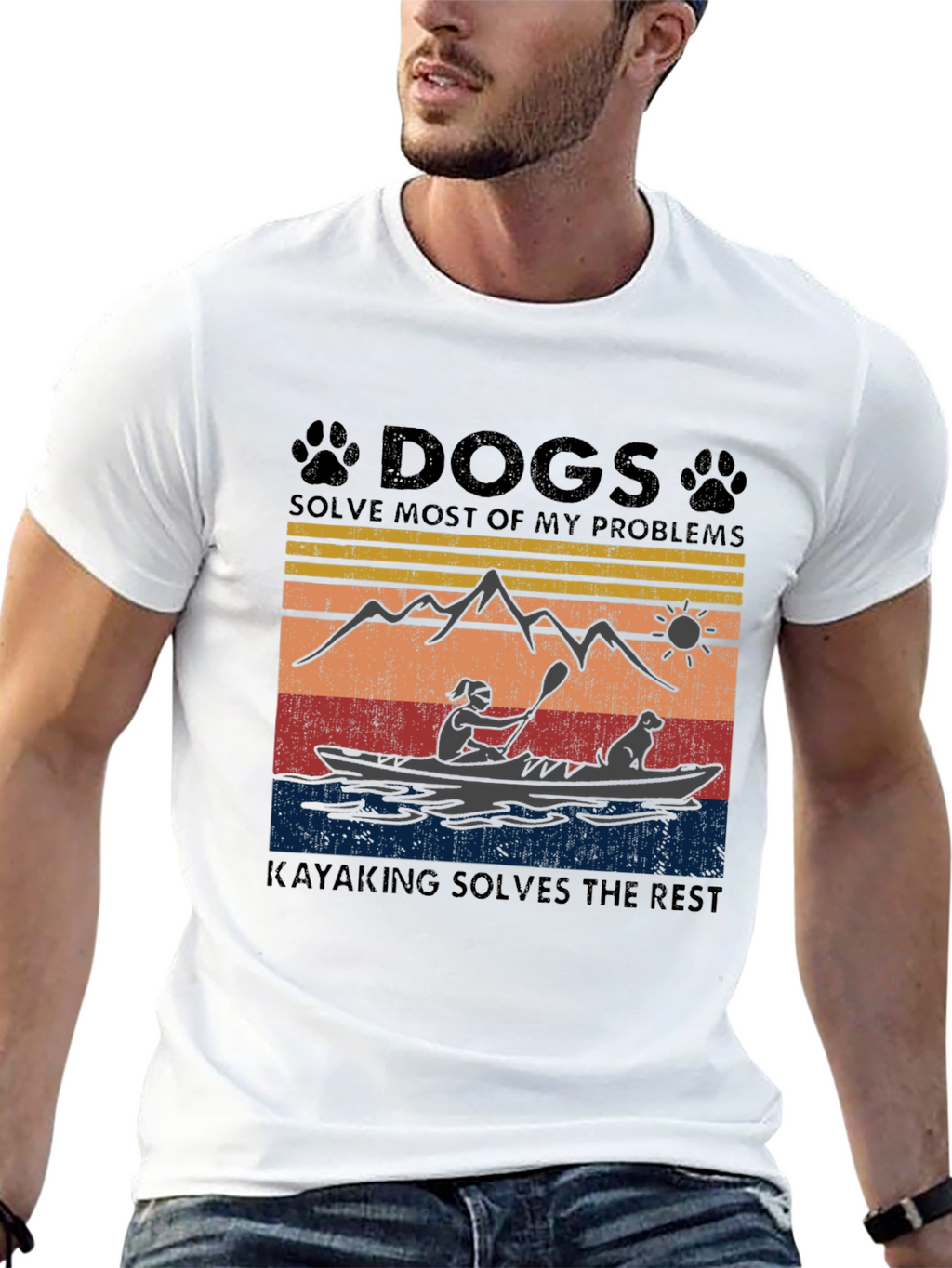Dogs and Kayaking Solve My Problems T-Shirt