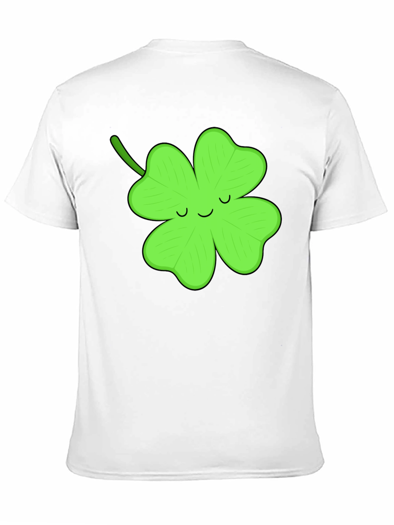 Lucky Clover Graphic Tee - Black Cotton T-Shirt