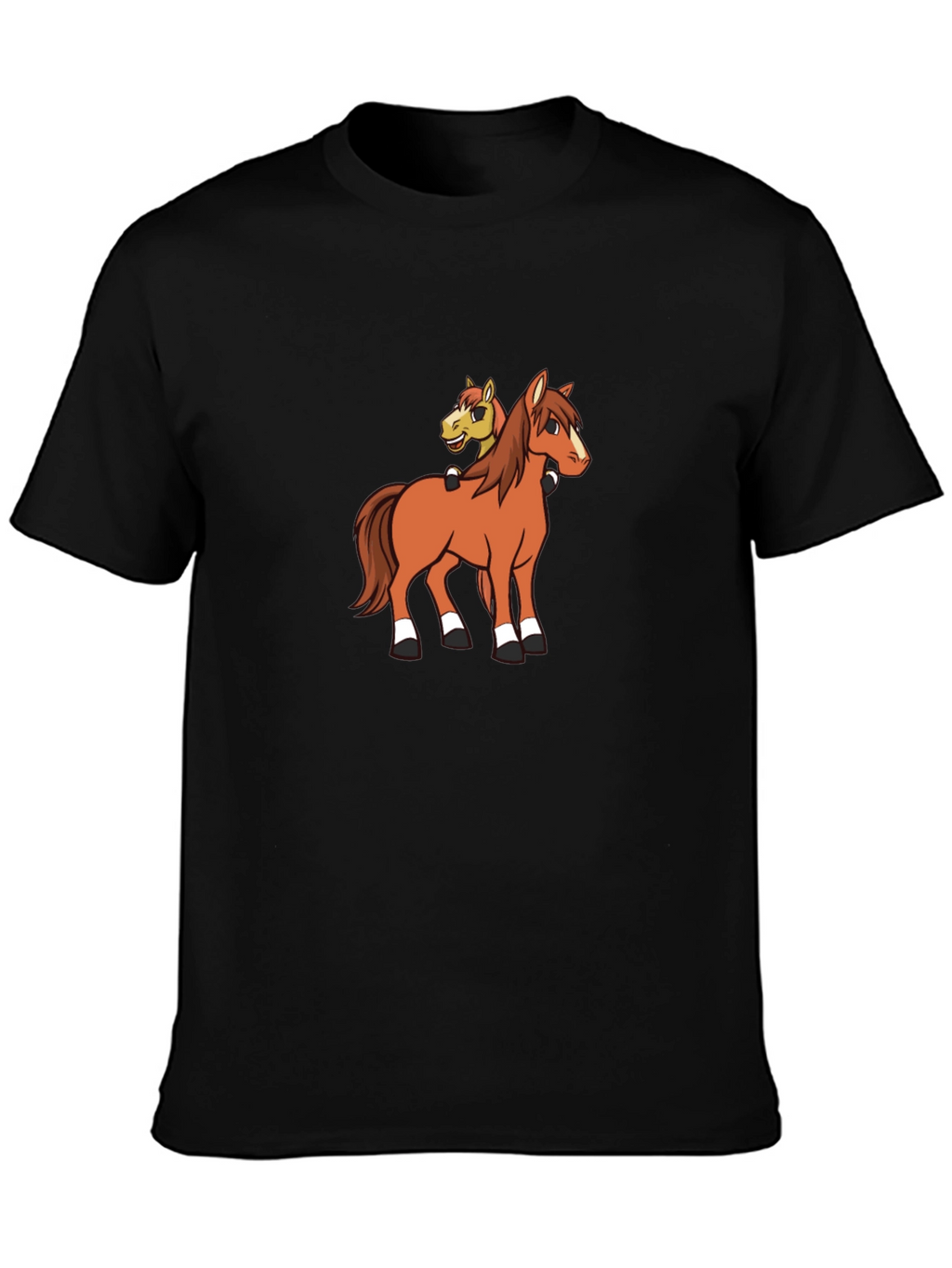 Cartoon Horse T-Shirt - Novelty Graphic Tee