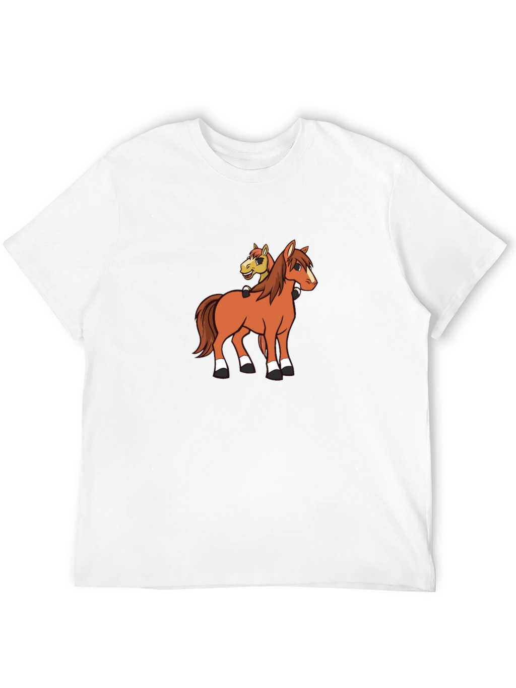Cartoon Horse T-Shirt - Novelty Graphic Tee
