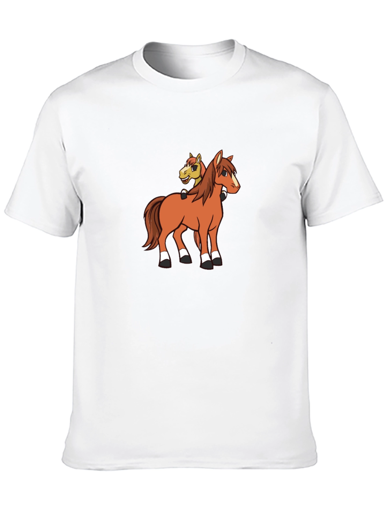 Cartoon Horse T-Shirt - Novelty Graphic Tee