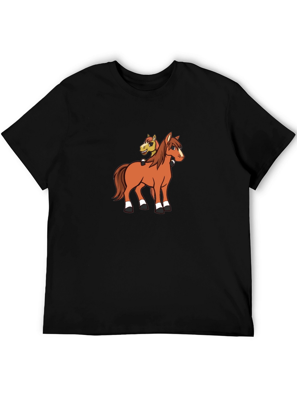 Cartoon Horse T-Shirt - Novelty Graphic Tee