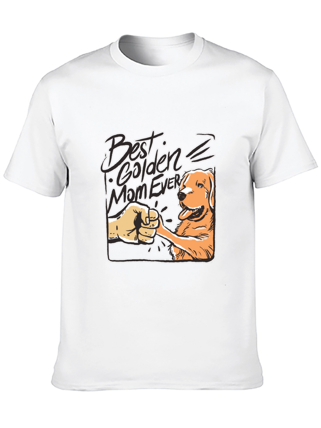 Best Golden Mom Ever Black Graphic Tee
