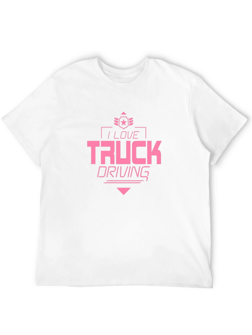I Love Truck Driving Black T-Shirt