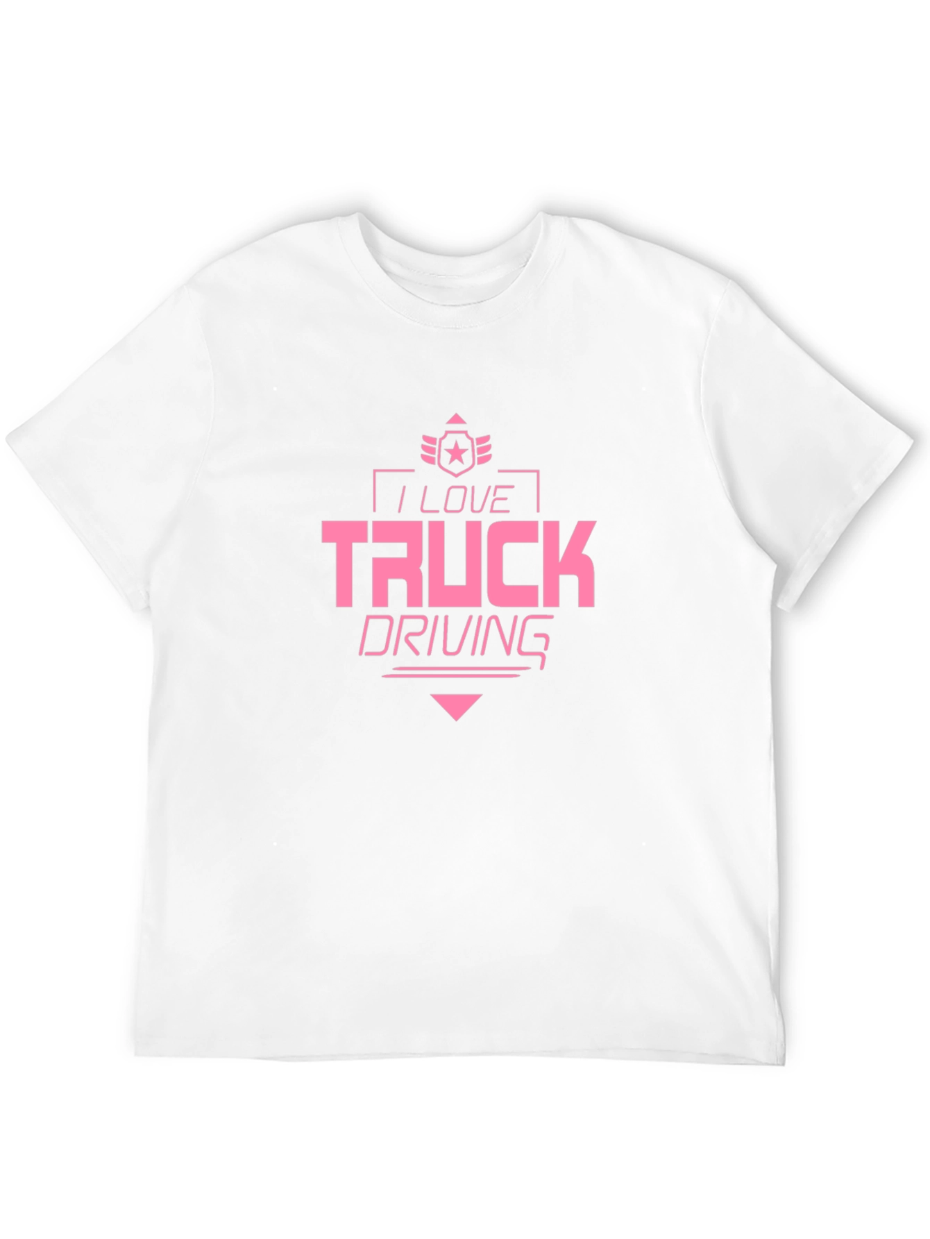 I Love Truck Driving Black T-Shirt