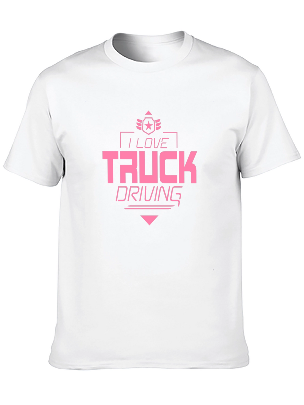 I Love Truck Driving Black T-Shirt