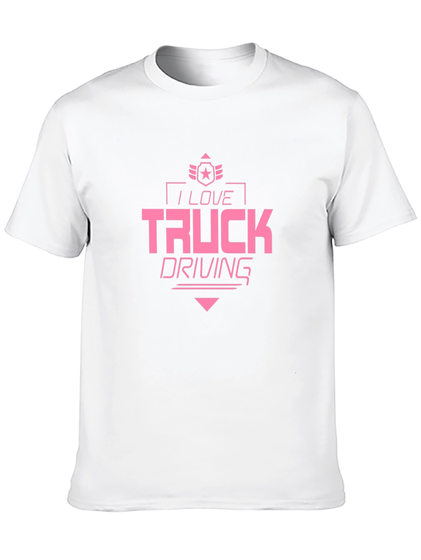 I Love Truck Driving Black T-Shirt