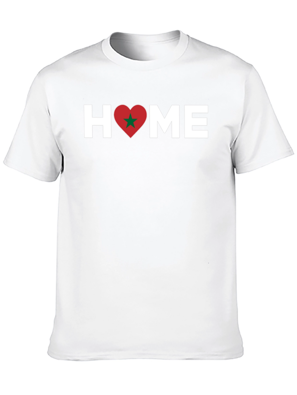 Morocco Pride T-Shirt - Home Love Heart Design