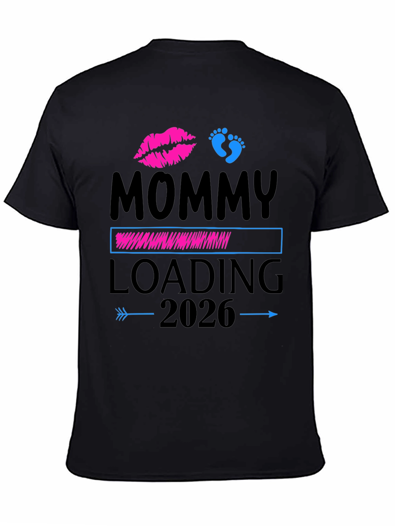 Mommy Loading 2026 Pregnancy Announcement T-Shirt