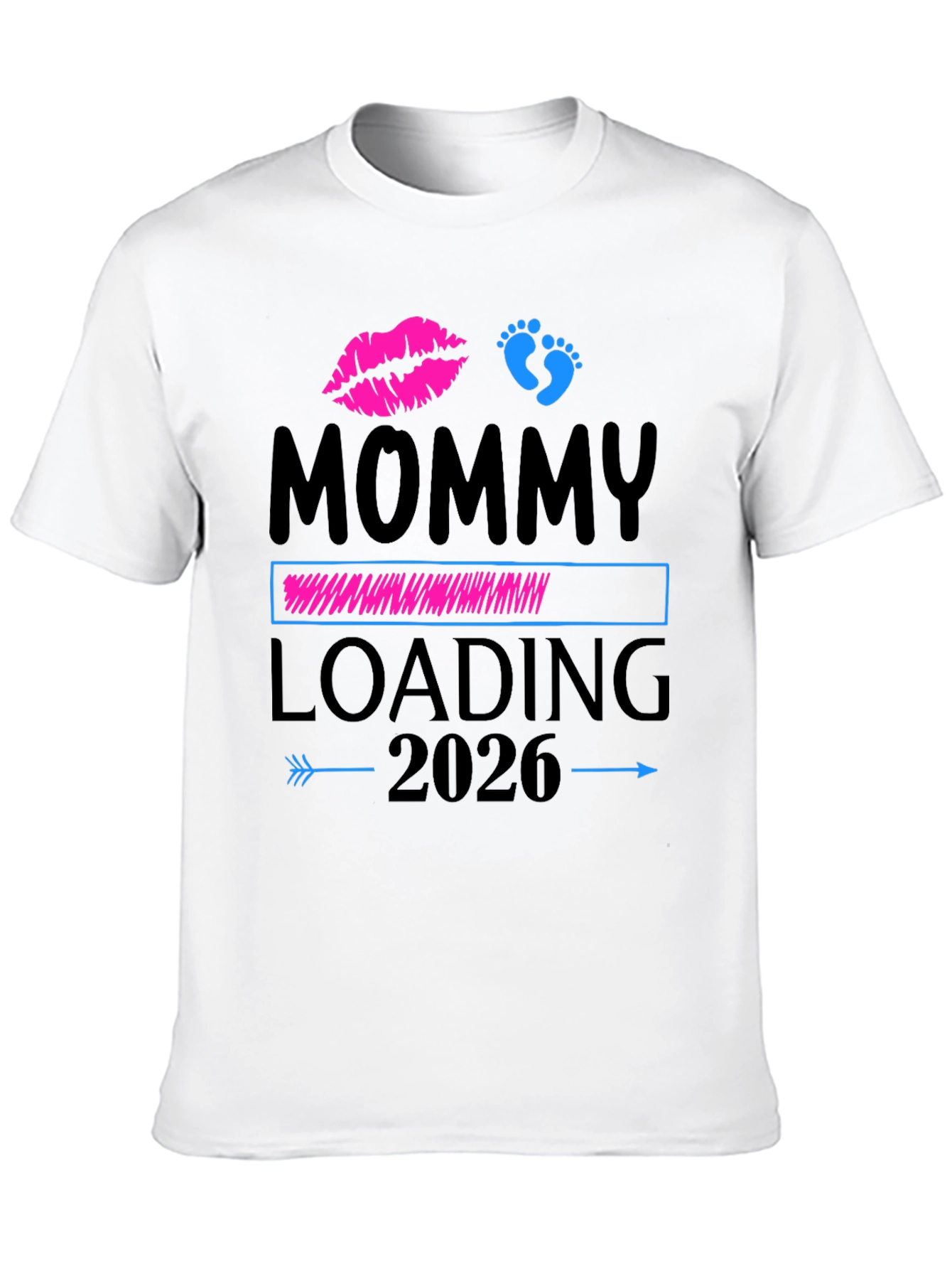 Mommy Loading 2026 Pregnancy Announcement T-Shirt
