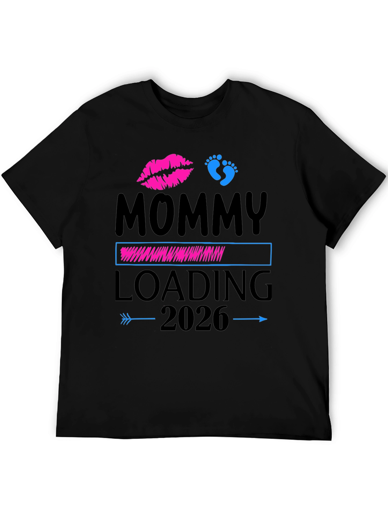 Mommy Loading 2026 Pregnancy Announcement T-Shirt