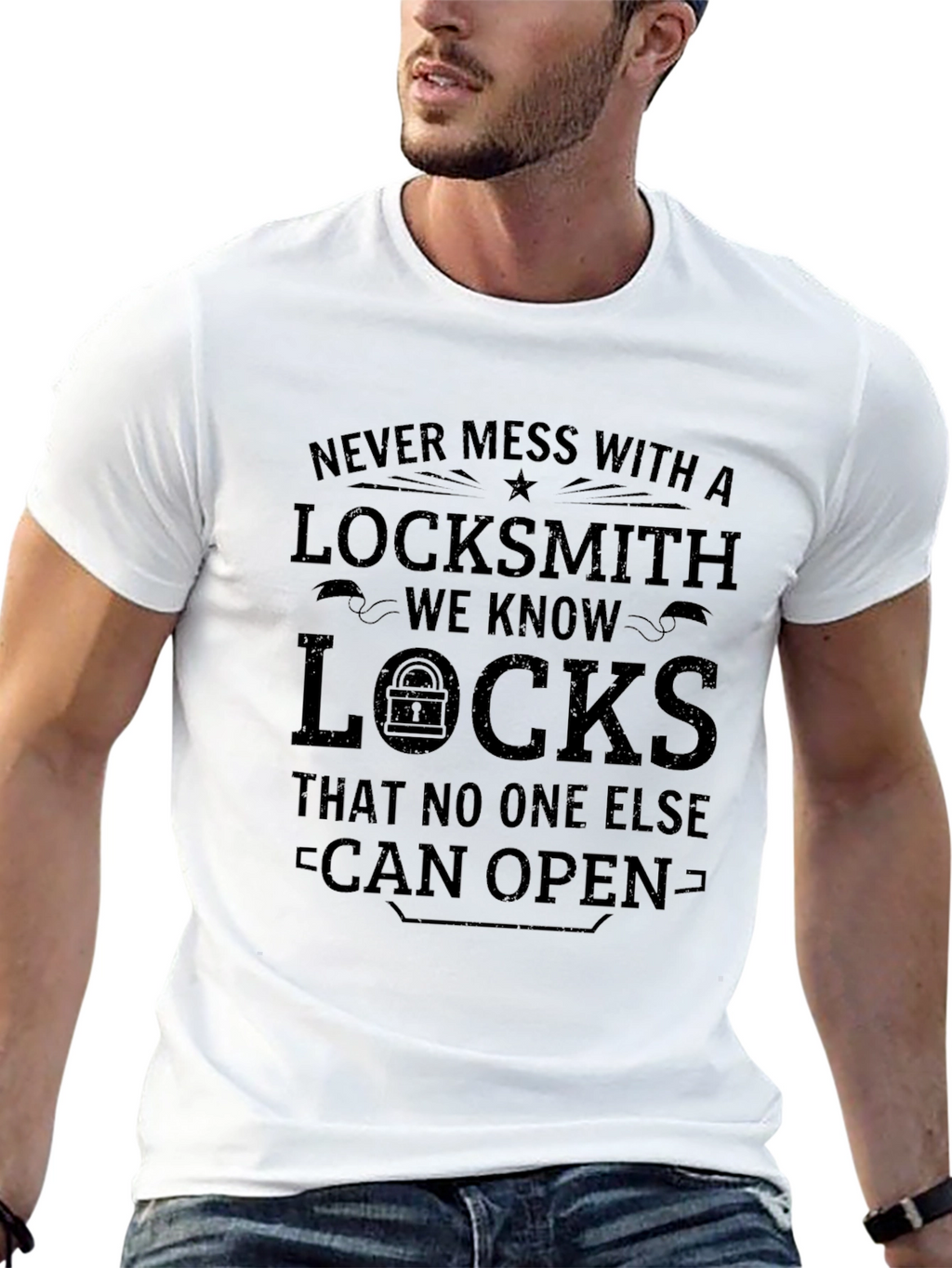 Locksmith Graphic Tee - Never Mess With A Locksmith