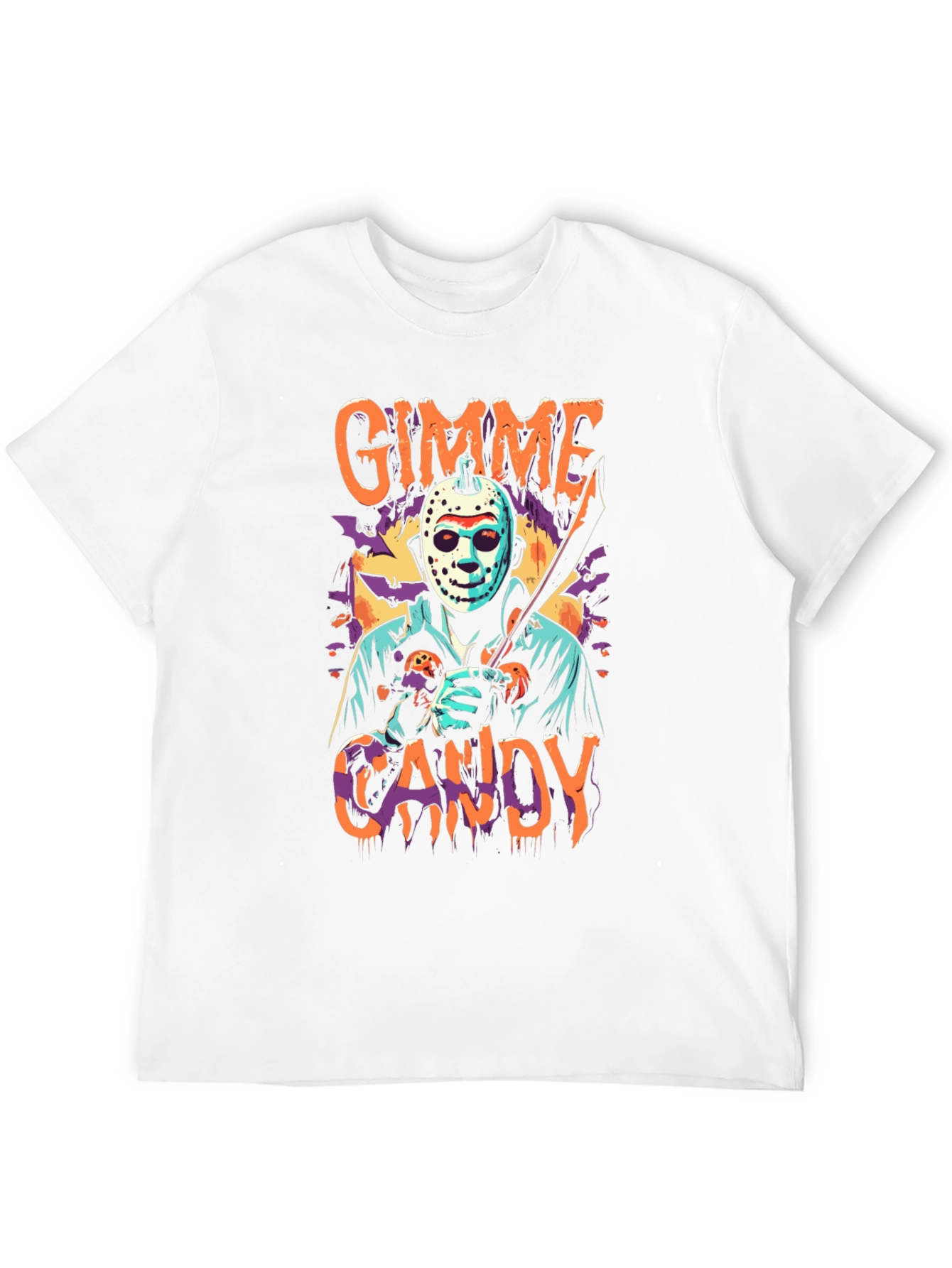 Gimme Candy Graphic Tee - Halloween Horror Shirt