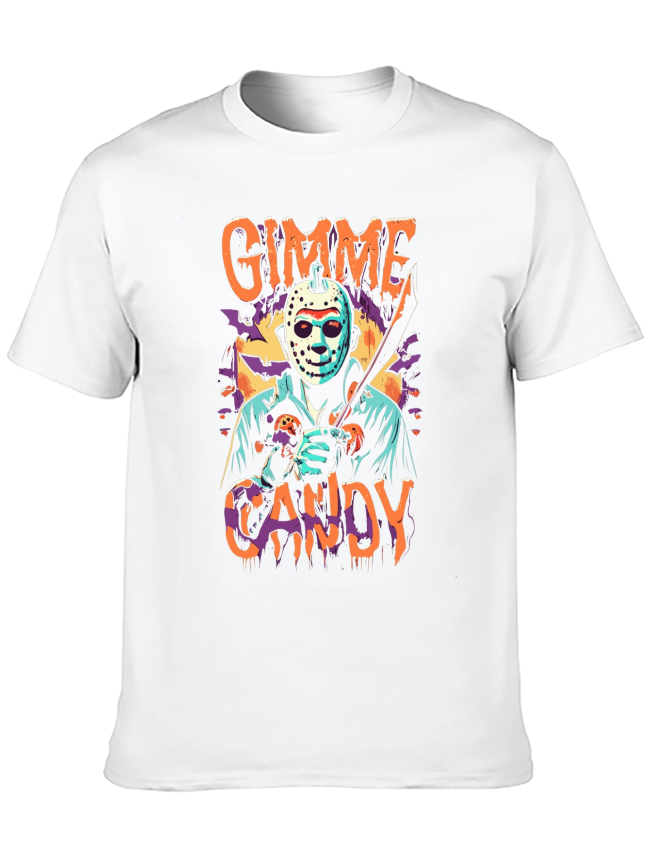 Gimme Candy Graphic Tee - Halloween Horror Shirt