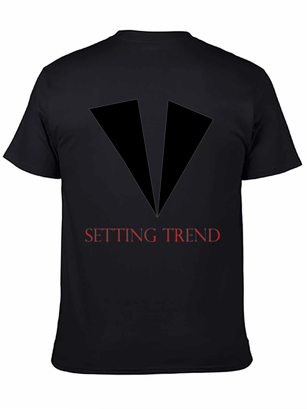 Setting Trend Graphic Tee - Sleek Black Design