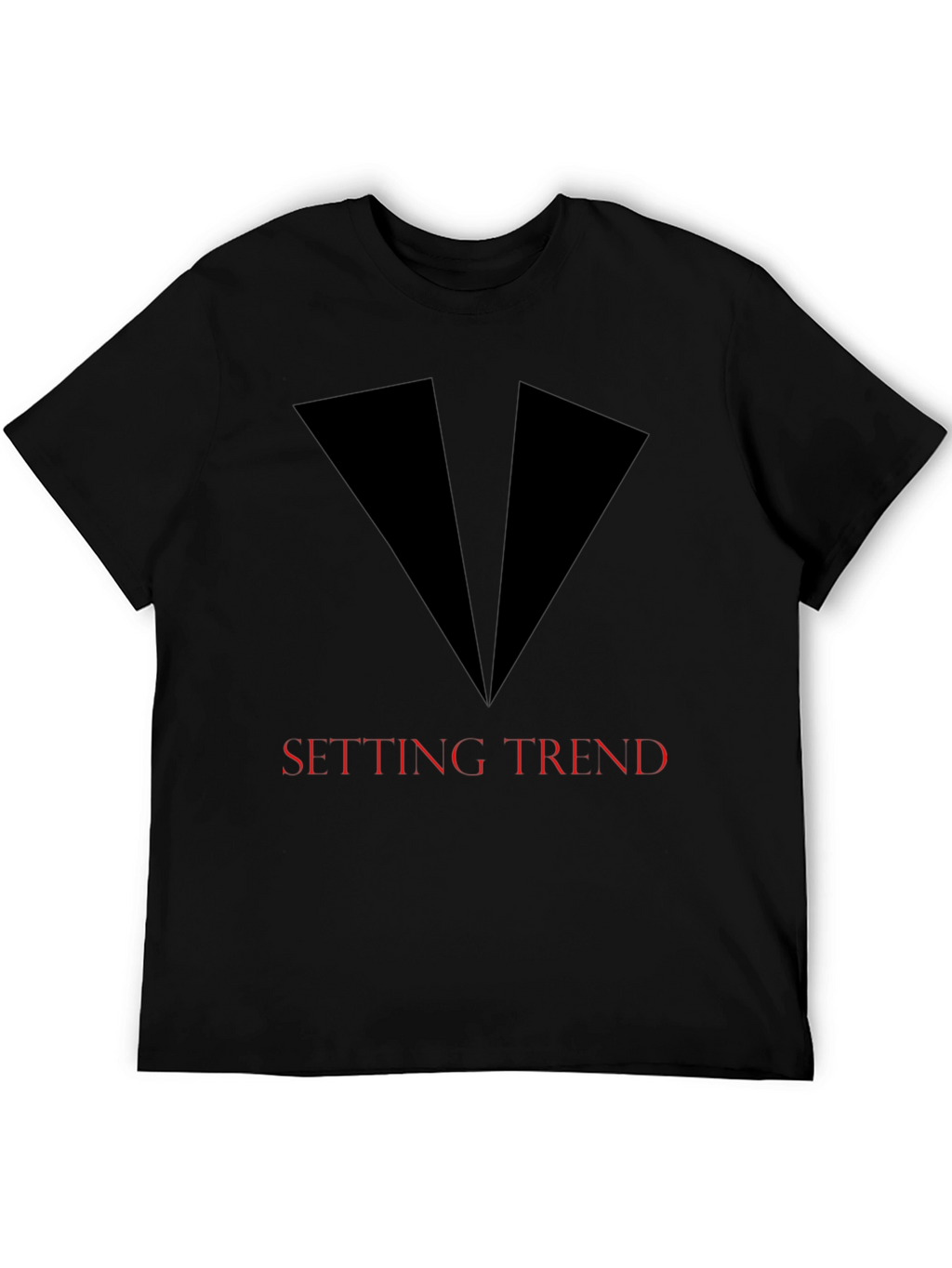 Setting Trend Graphic Tee - Sleek Black Design