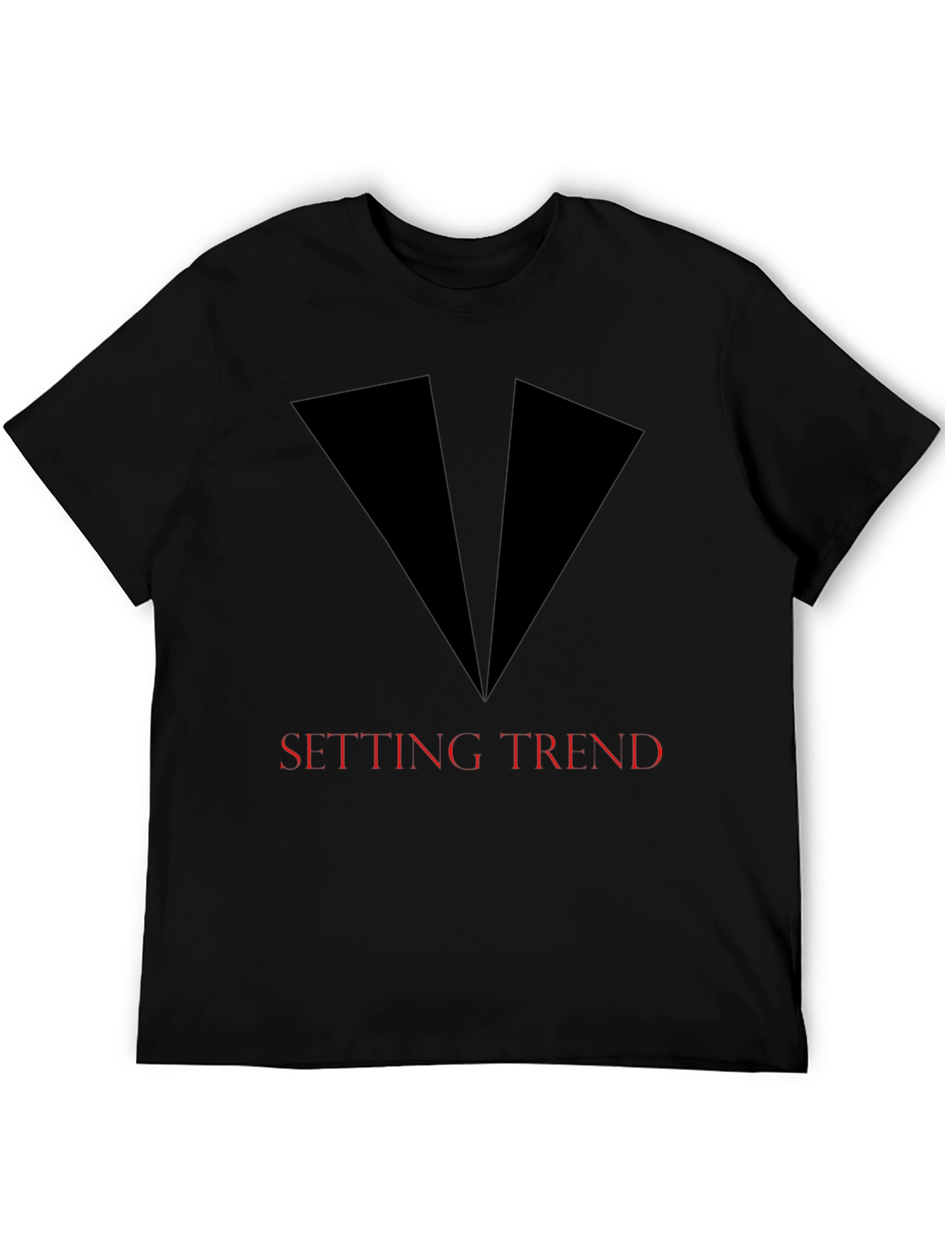 Setting Trend Graphic Tee - Sleek Black Design