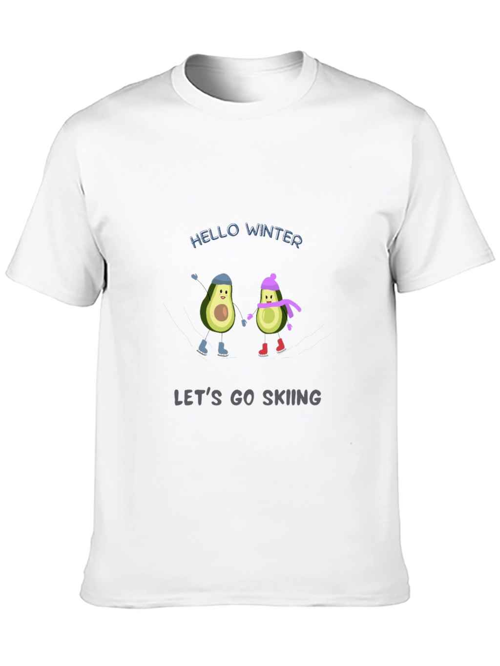 Winter Avocado Skiing T-Shirt