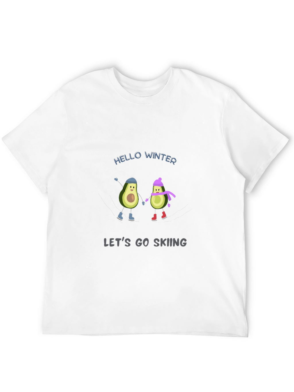 Winter Avocado Skiing T-Shirt