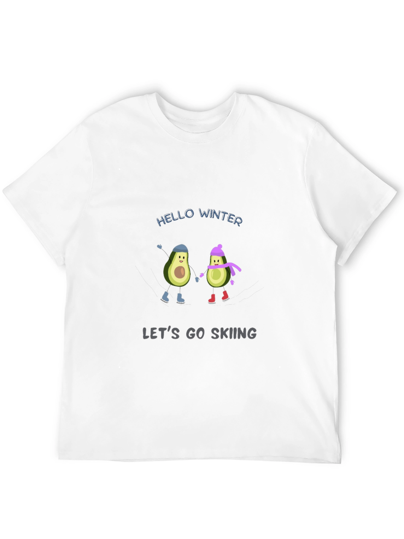 Winter Avocado Skiing T-Shirt
