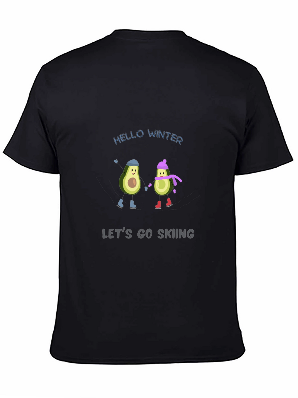 Winter Avocado Skiing T-Shirt