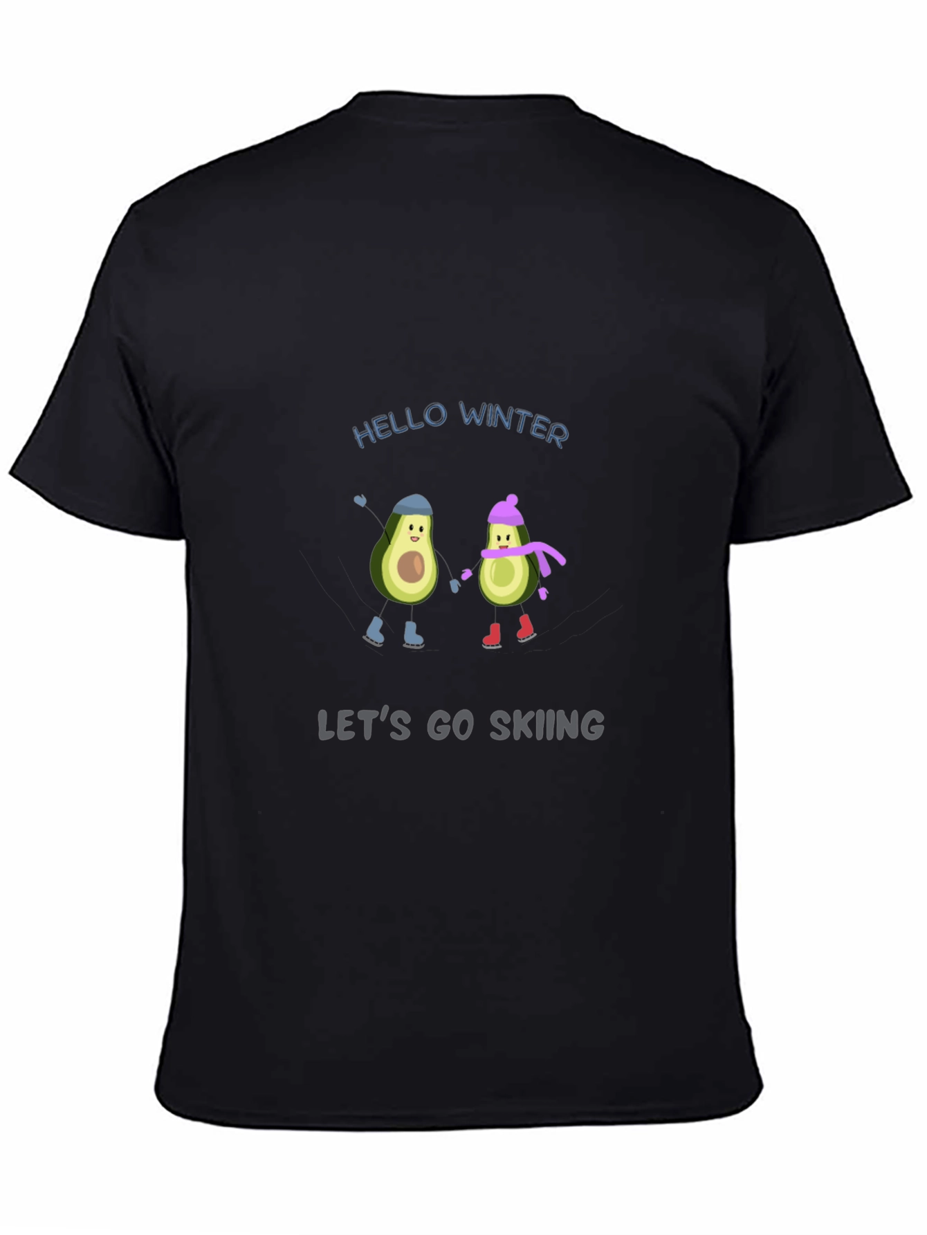Winter Avocado Skiing T-Shirt