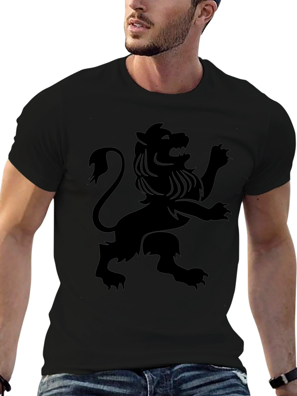 Black Lion Graphic T-Shirt - Bold Statement Tee