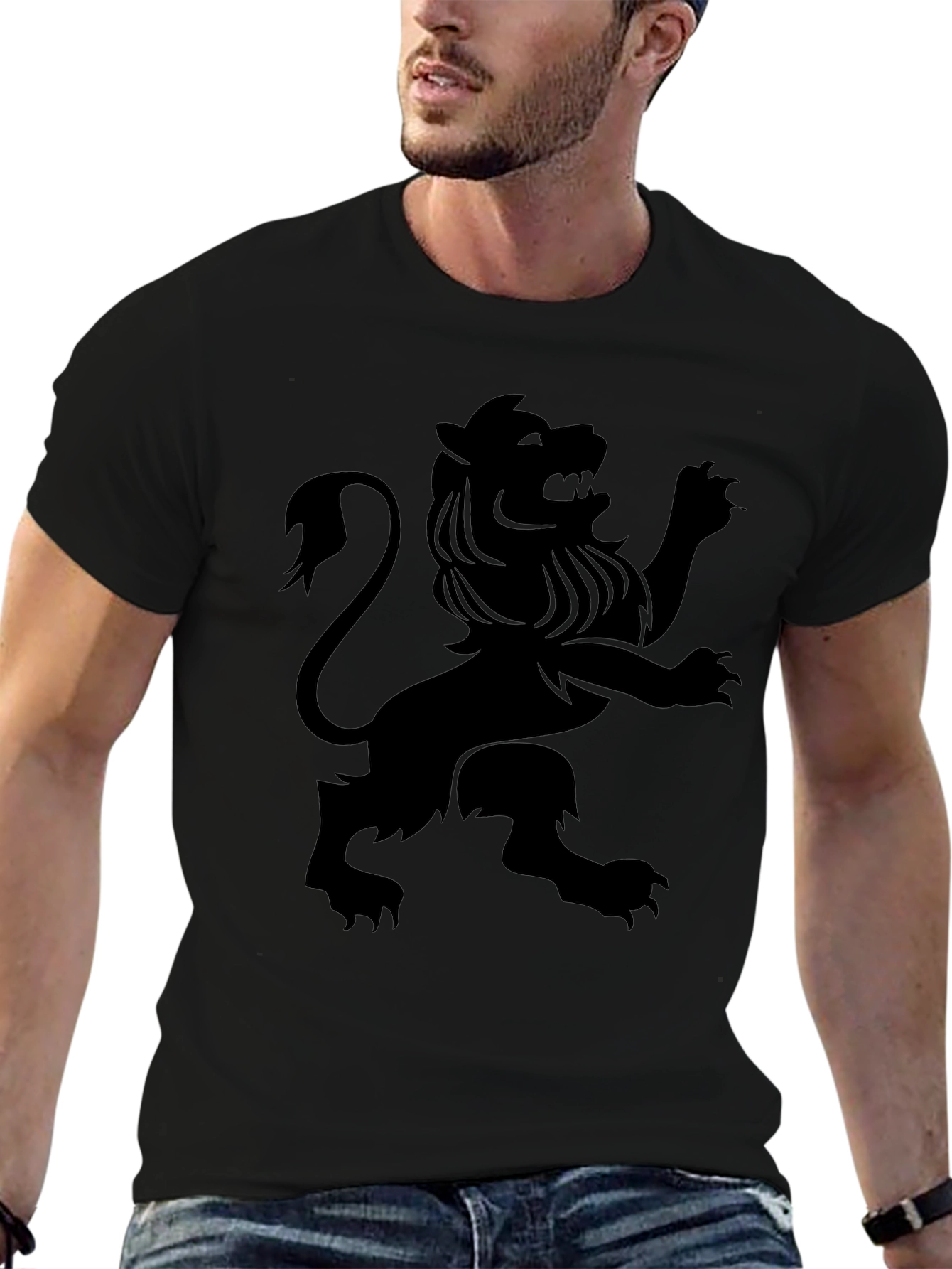 Black Lion Graphic T-Shirt - Bold Statement Tee
