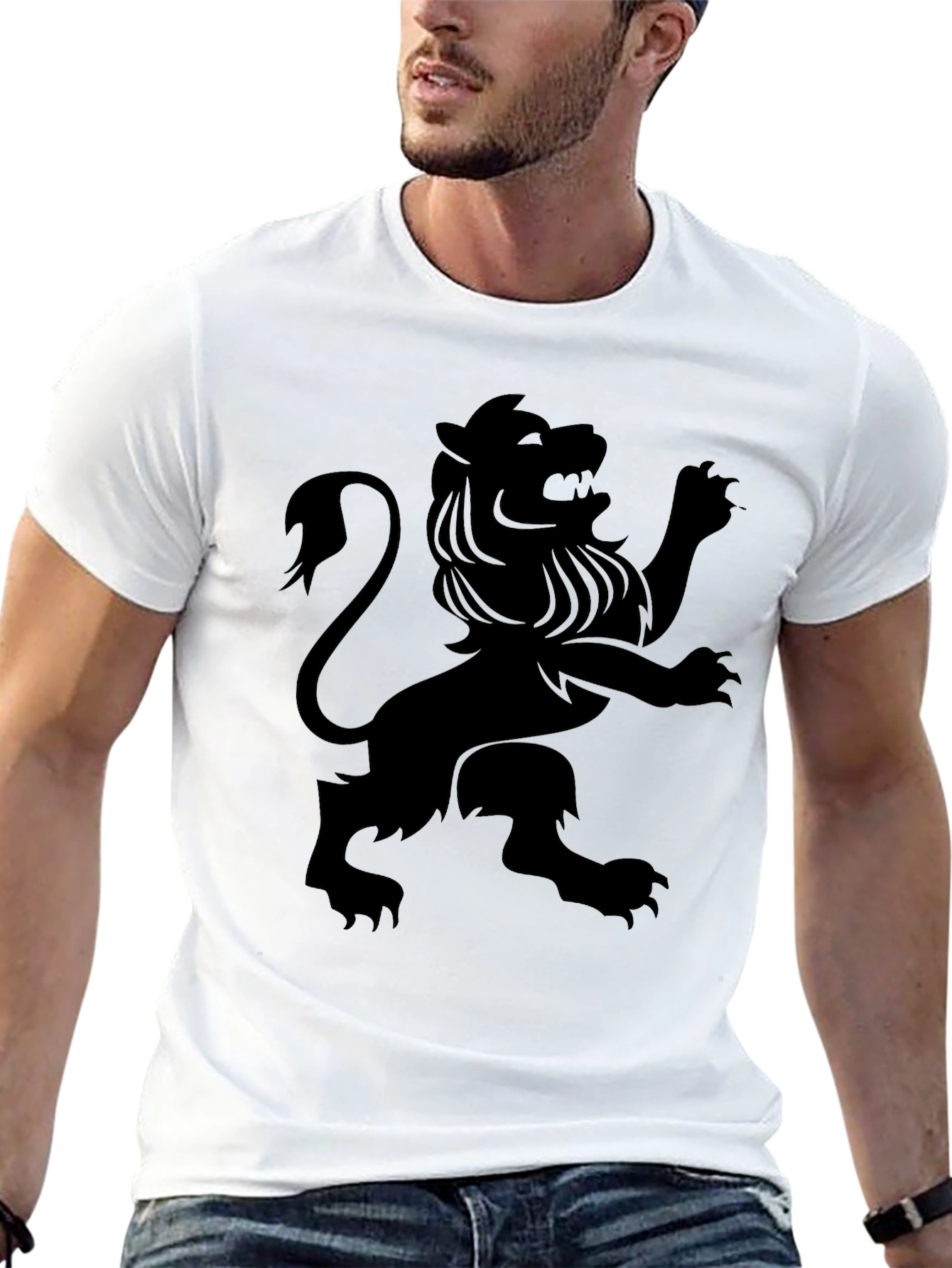 Black Lion Graphic T-Shirt - Bold Statement Tee
