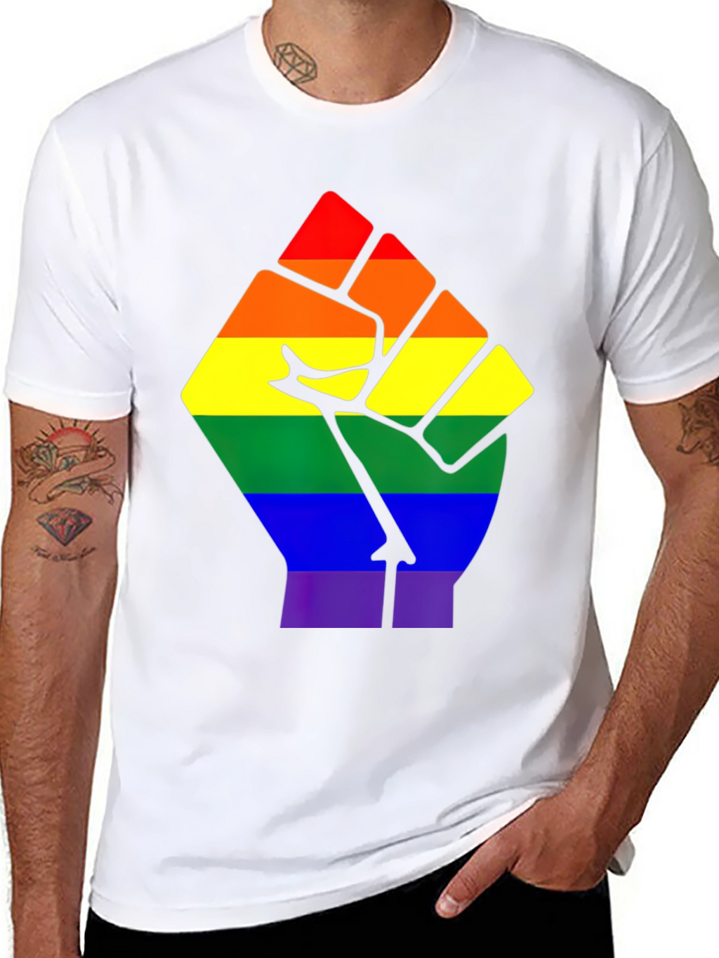 LGBTQ+ Pride Fist Tee - Black