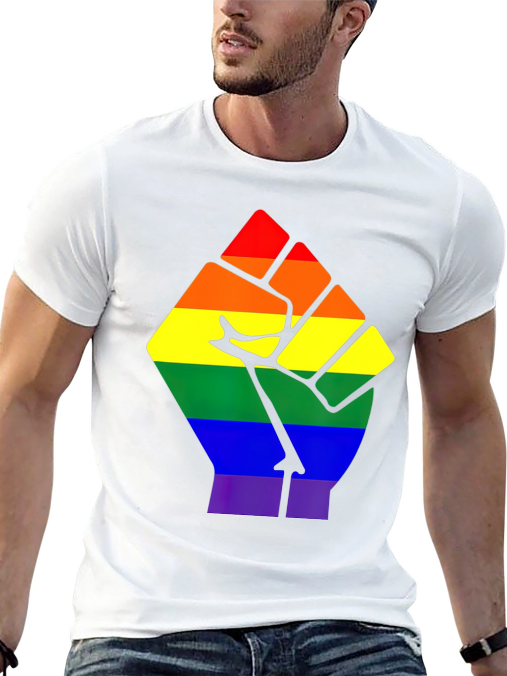 LGBTQ+ Pride Fist Tee - Black