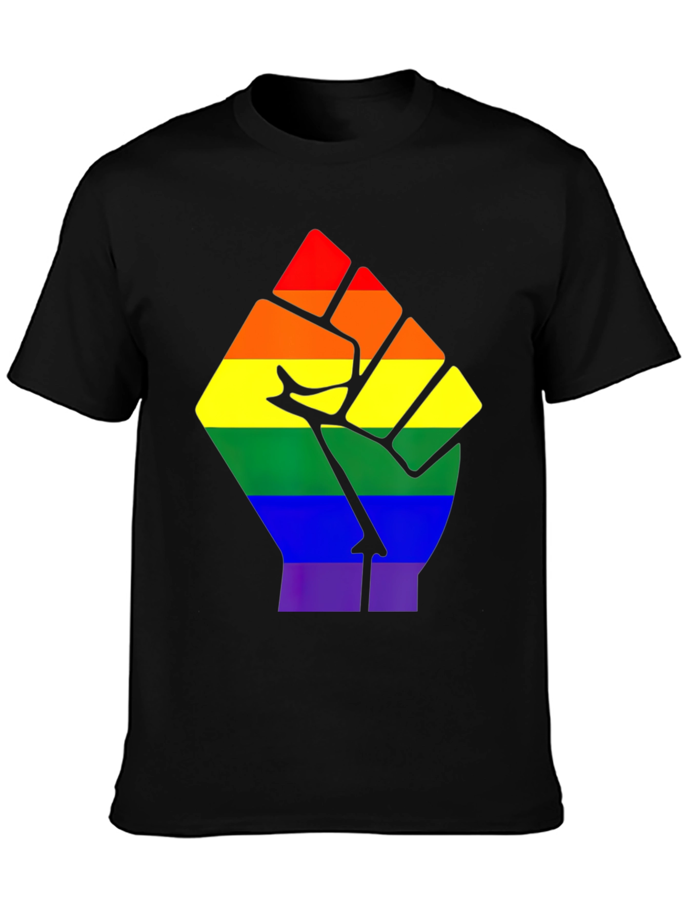 LGBTQ+ Pride Fist Tee - Black