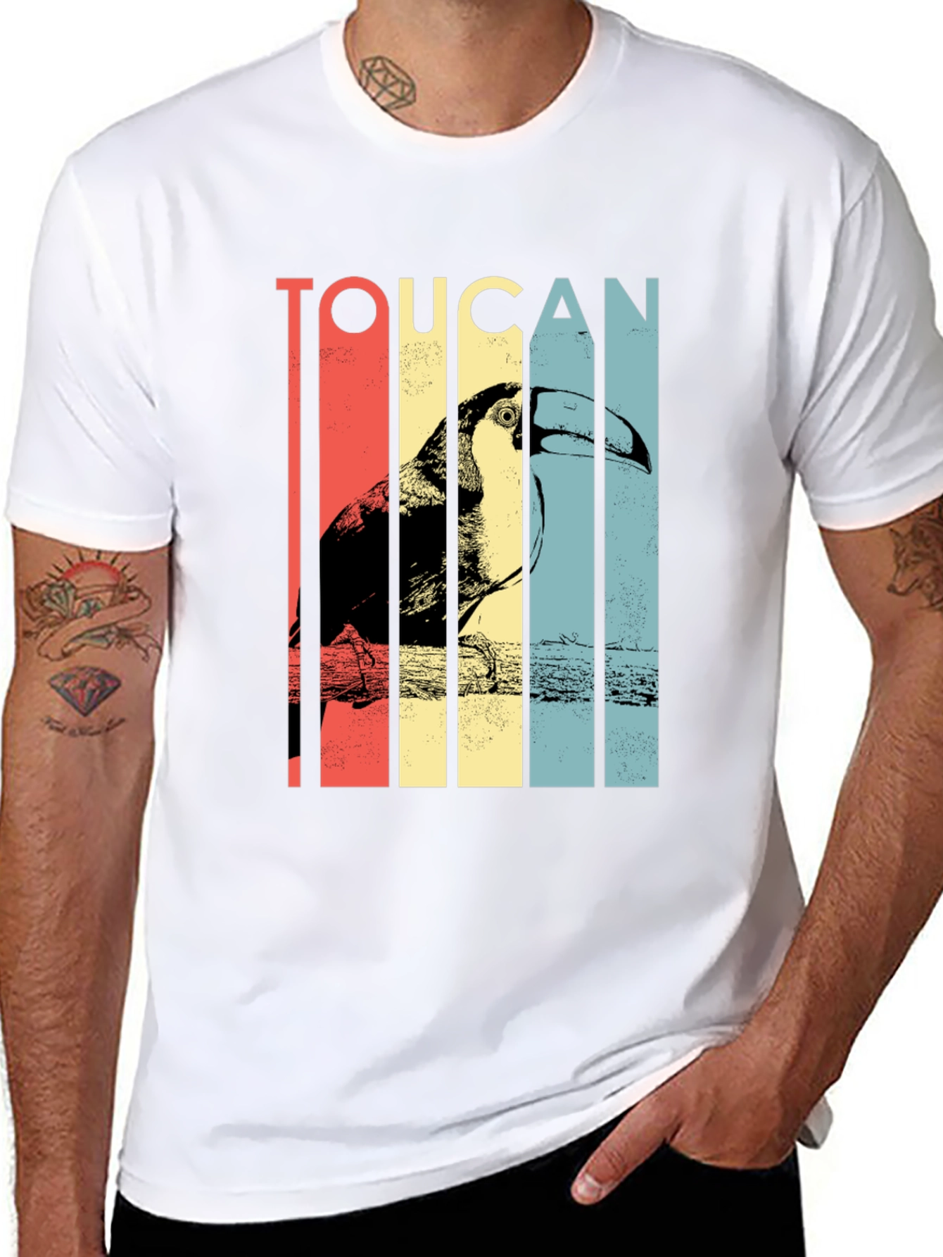 Retro Toucan Graphic T-Shirt