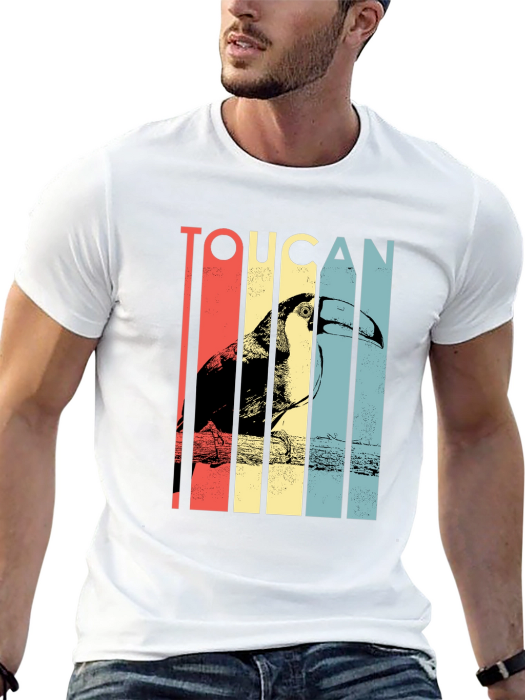 Retro Toucan Graphic T-Shirt