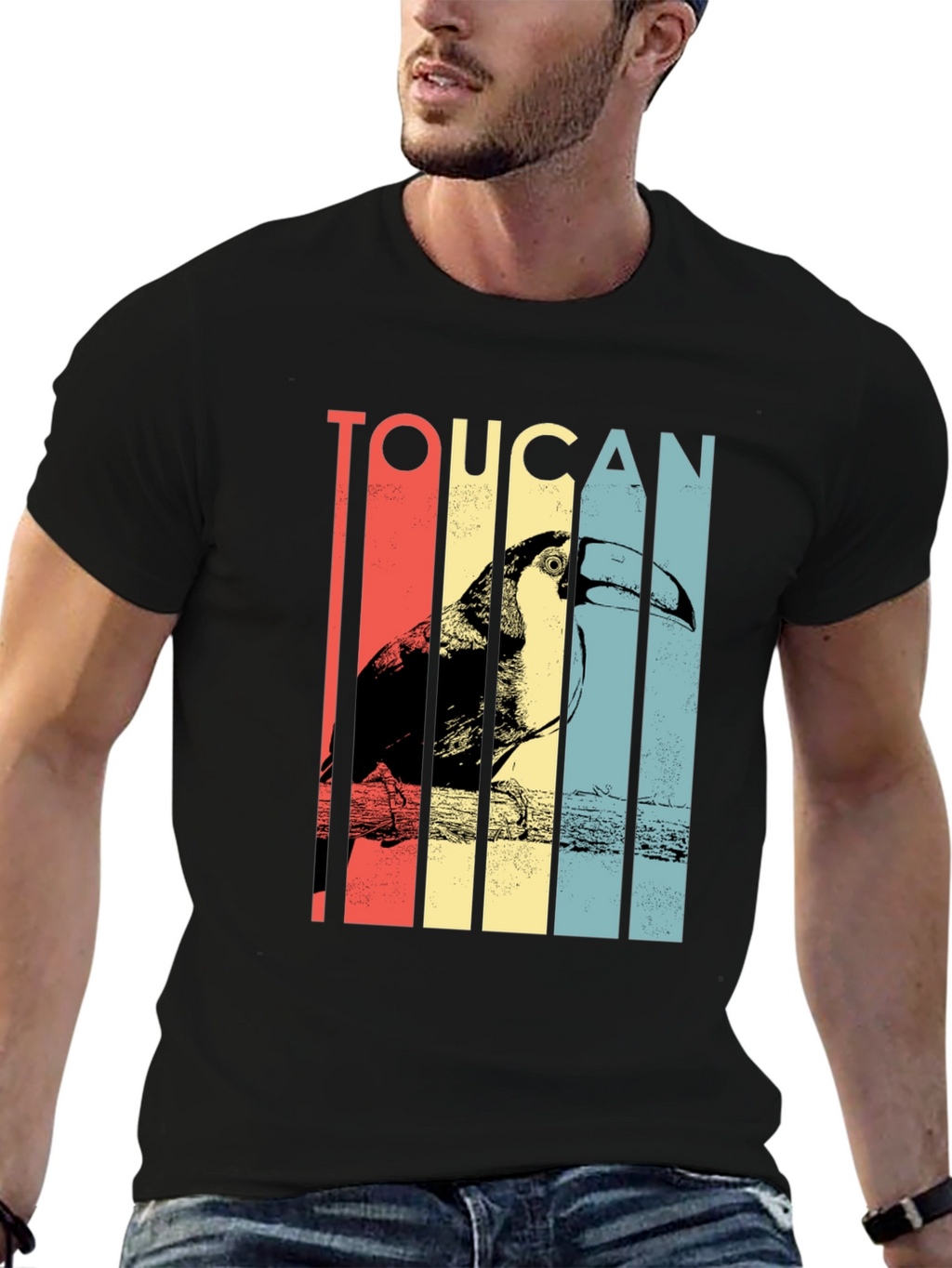 Retro Toucan Graphic T-Shirt