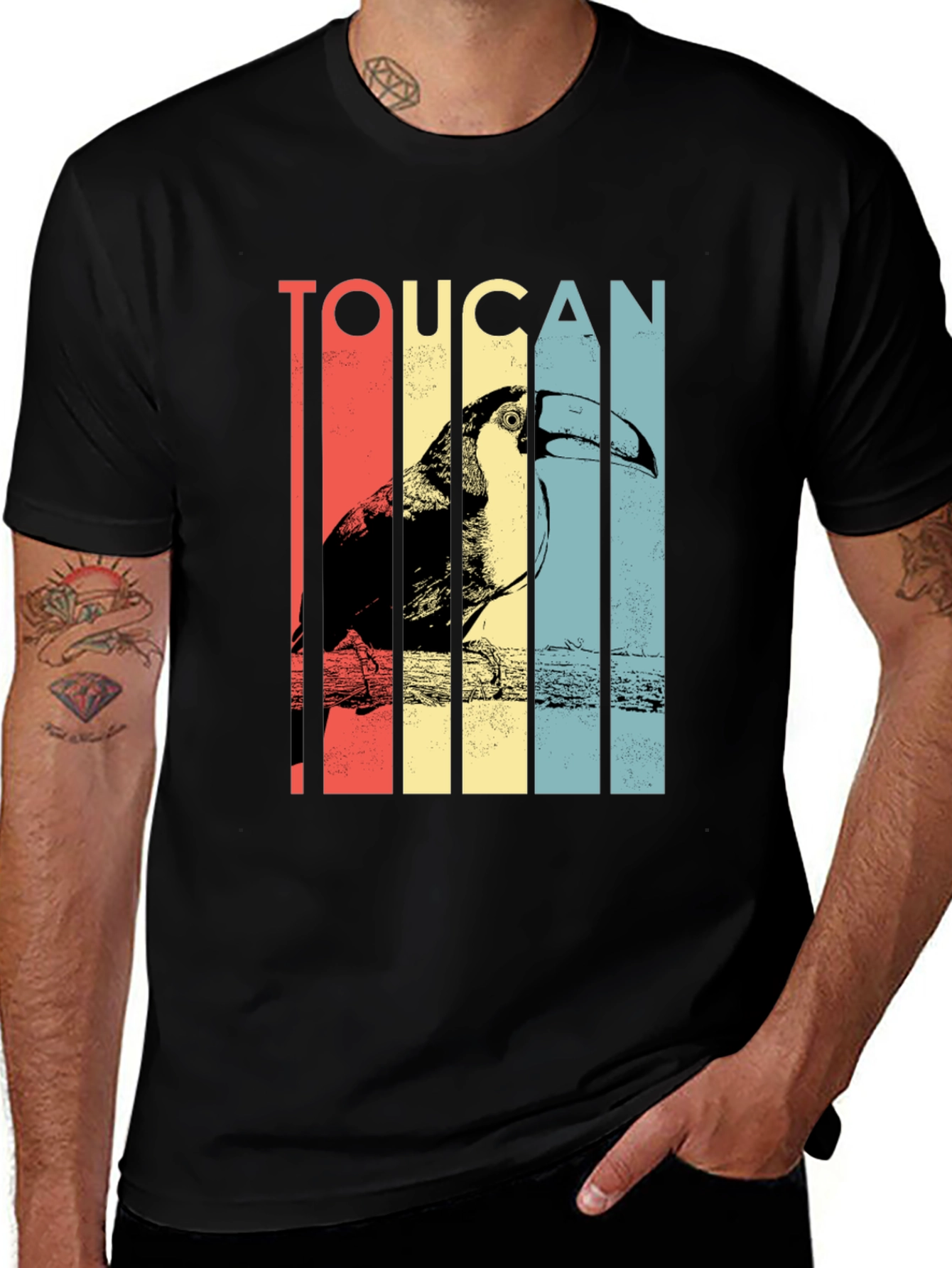 Retro Toucan Graphic T-Shirt