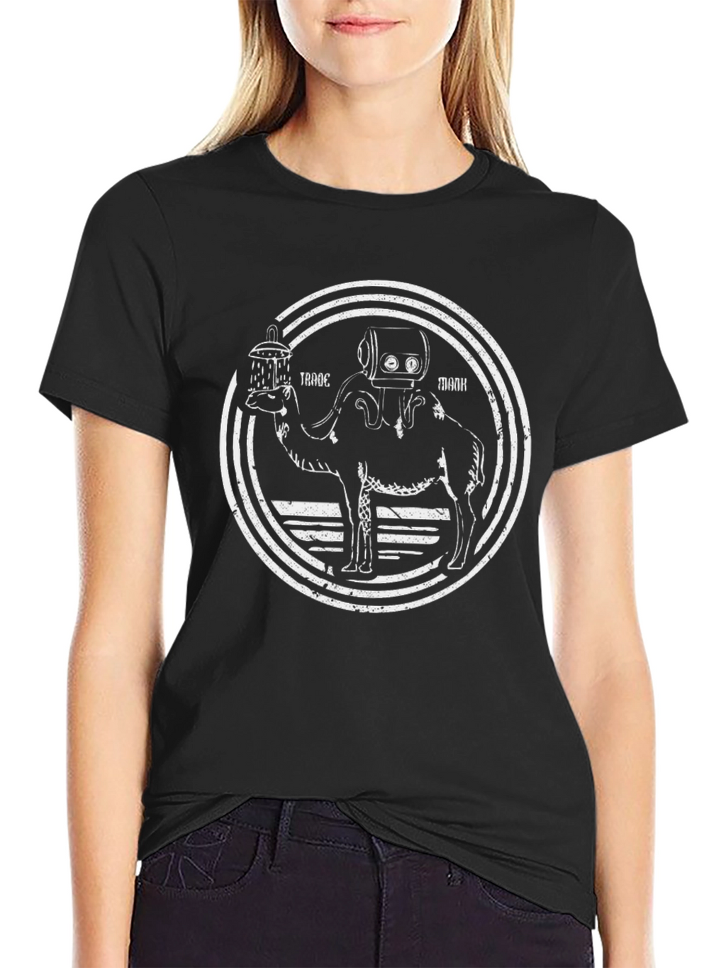 Camel Trade Mark Graphic Tee - Black