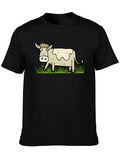 Cartoon Cow Graphic T-Shirt - Unisex