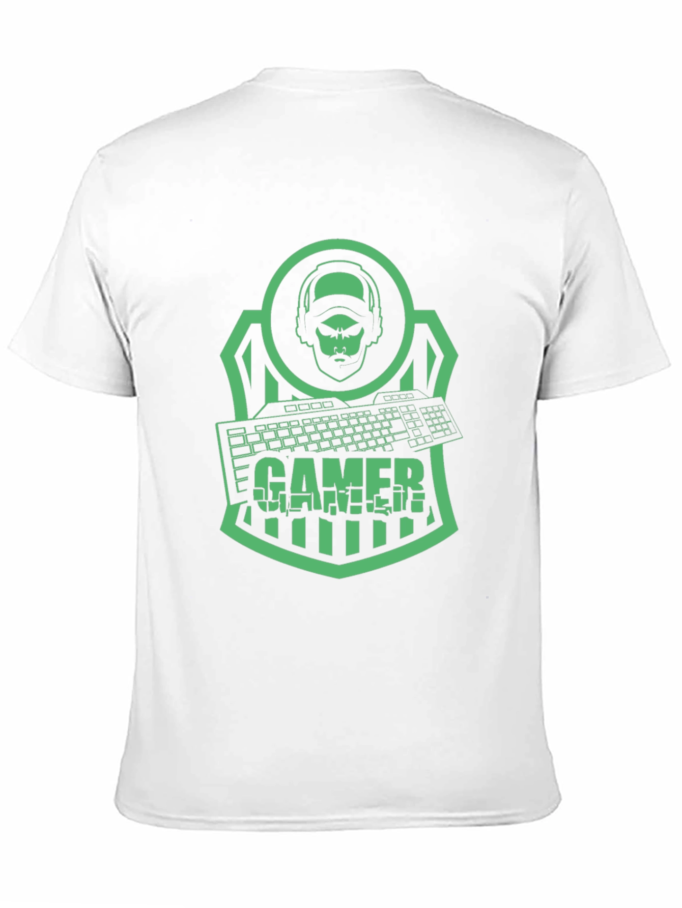 Gamer T-Shirt - Green Graphic Print