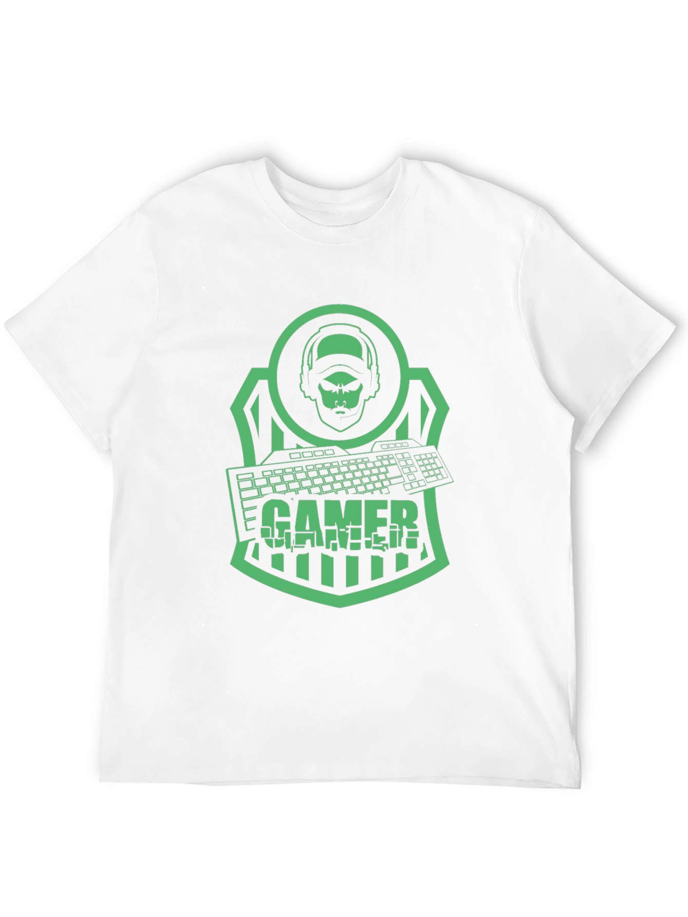 Gamer T-Shirt - Green Graphic Print