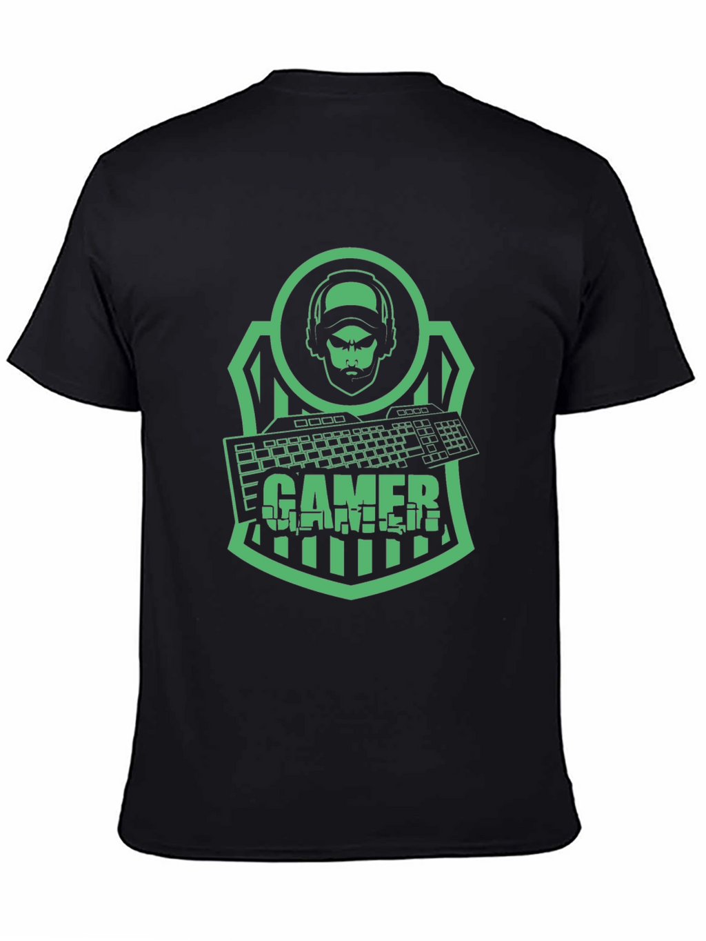 Gamer T-Shirt - Green Graphic Print