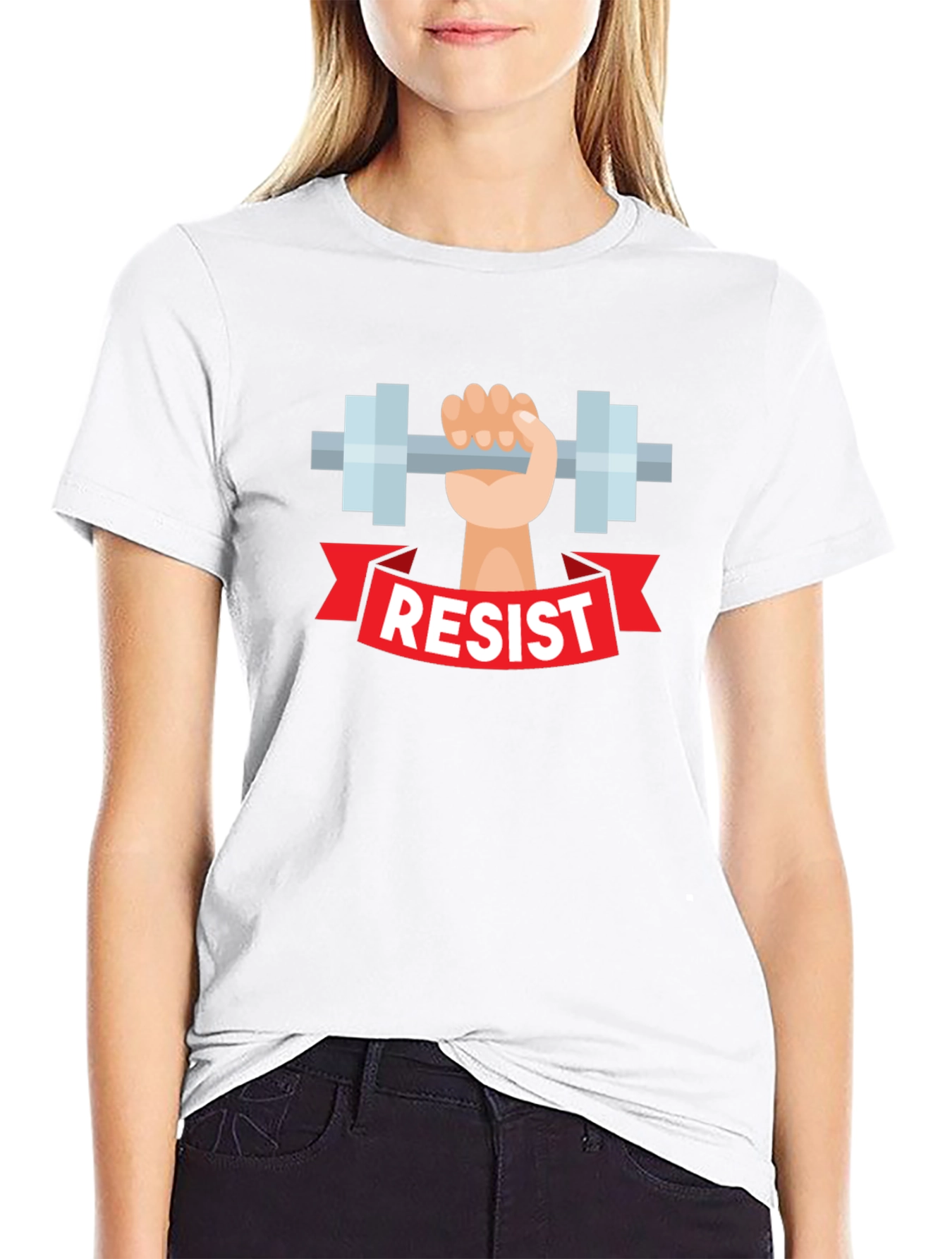 Resist Weightlifting T-Shirt - Black Graphic Tee
