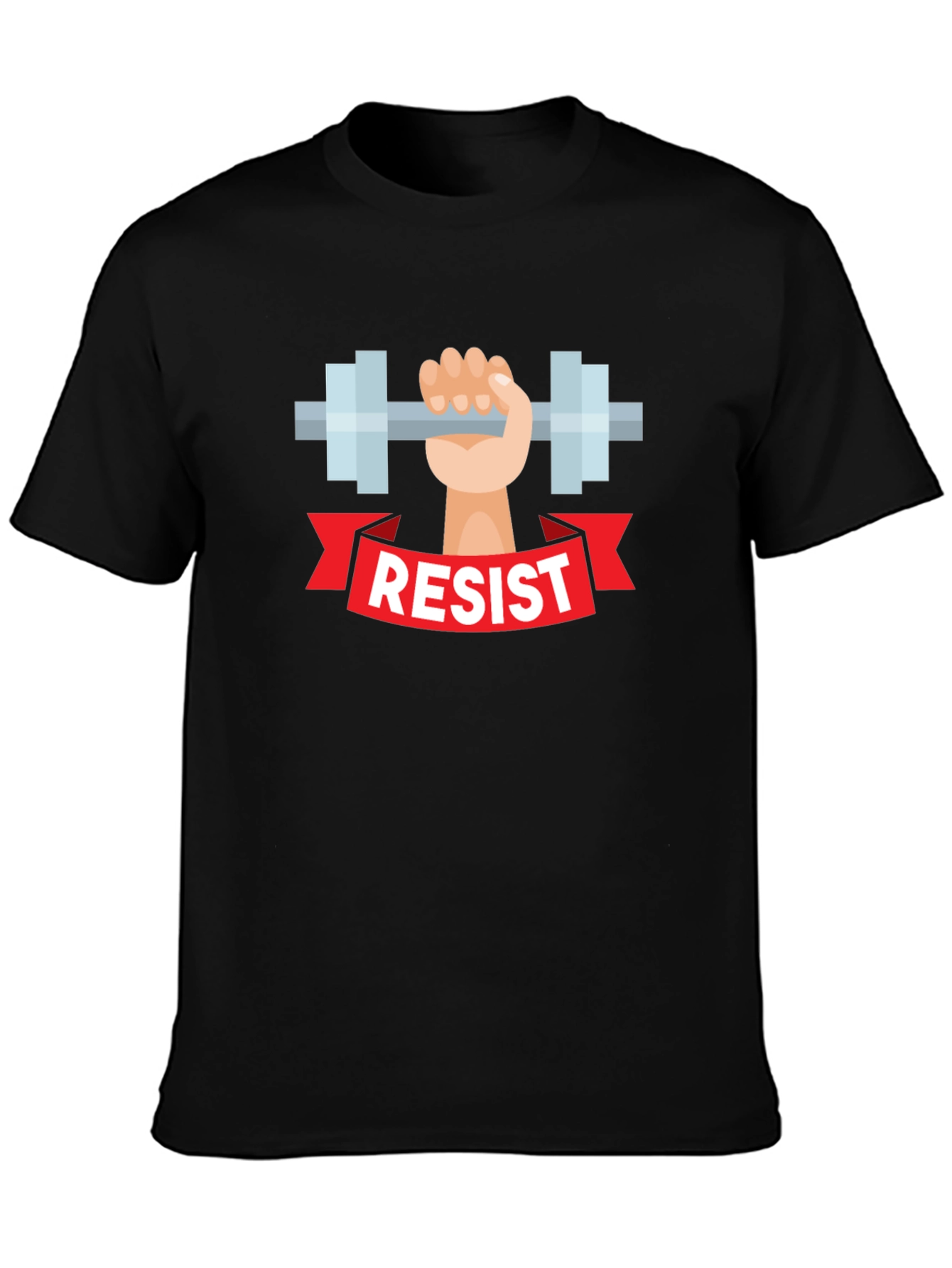 Resist Weightlifting T-Shirt - Black Graphic Tee