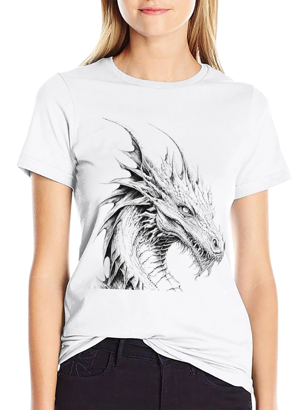 Mens Black Dragon Graphic Tee