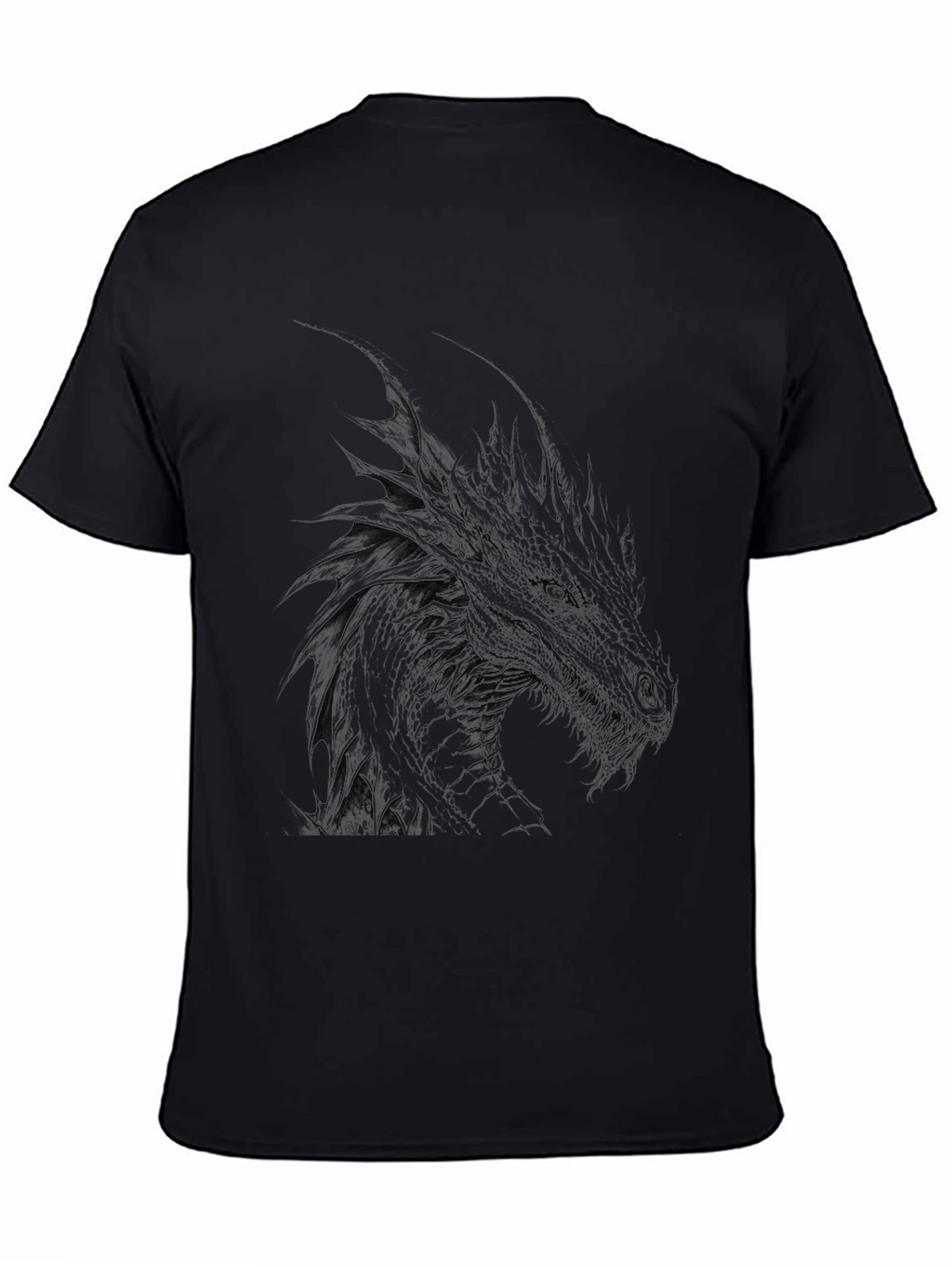 Mens Black Dragon Graphic Tee