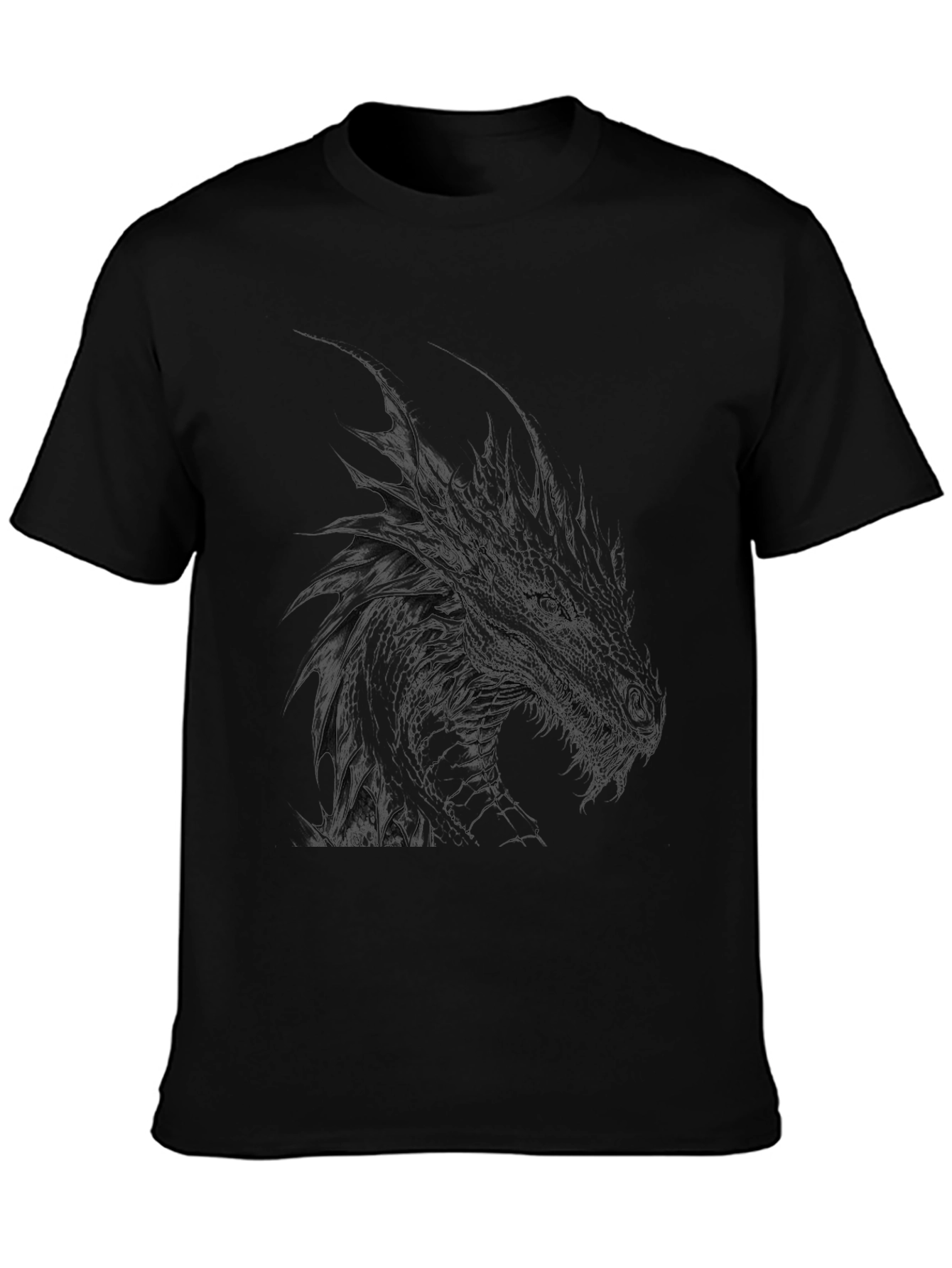 Mens Black Dragon Graphic Tee